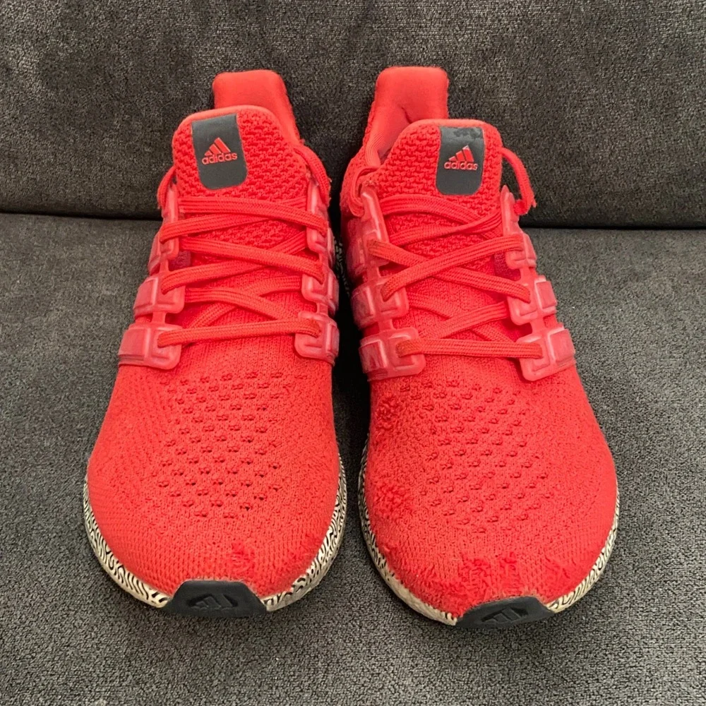 Adidas UltraBoost 1.0 Mens 7 Vivid Red Graphic Midsole Running Sneakers GV8712